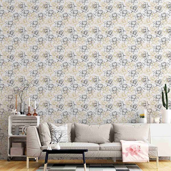 Papel de Parede Adesivo Floral N2081 - Papel na Parede