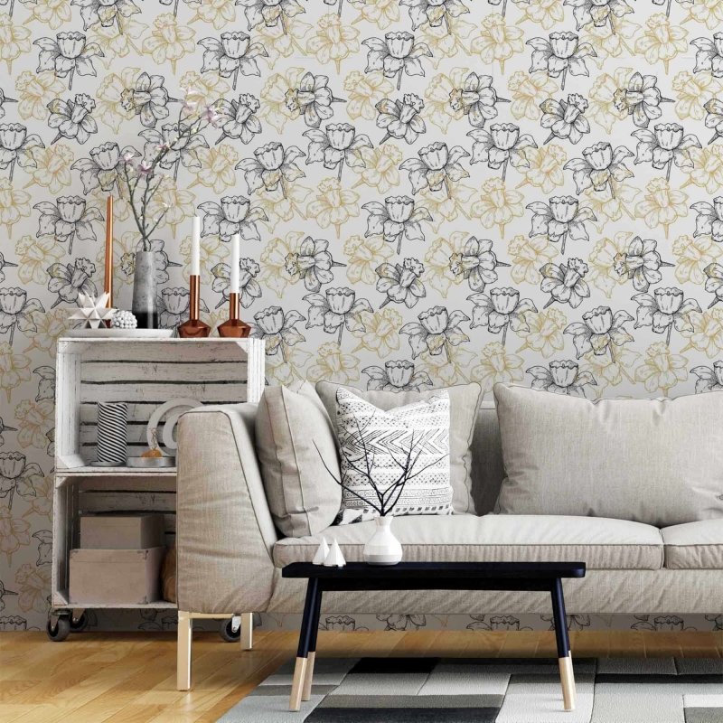 Papel de Parede Adesivo Floral N2081 - Papel na Parede