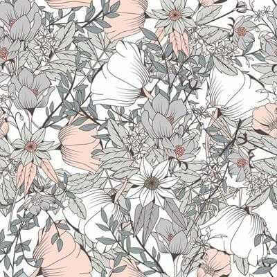 Papel de Parede Adesivo Floral N20OFK1NI1 - Papel na Parede