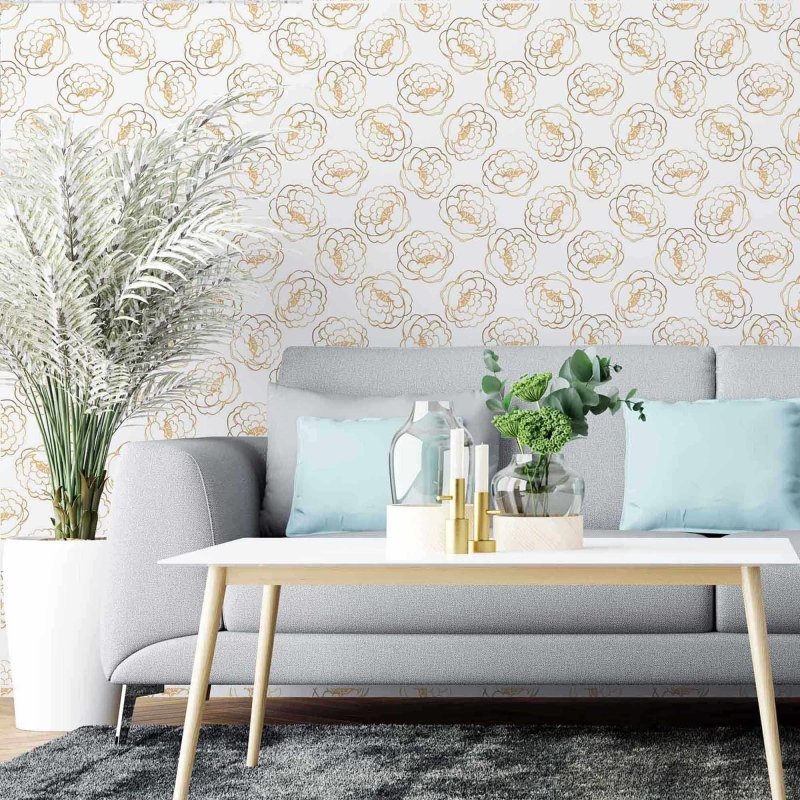 Papel de Parede Adesivo Floral N221F - Papel na Parede