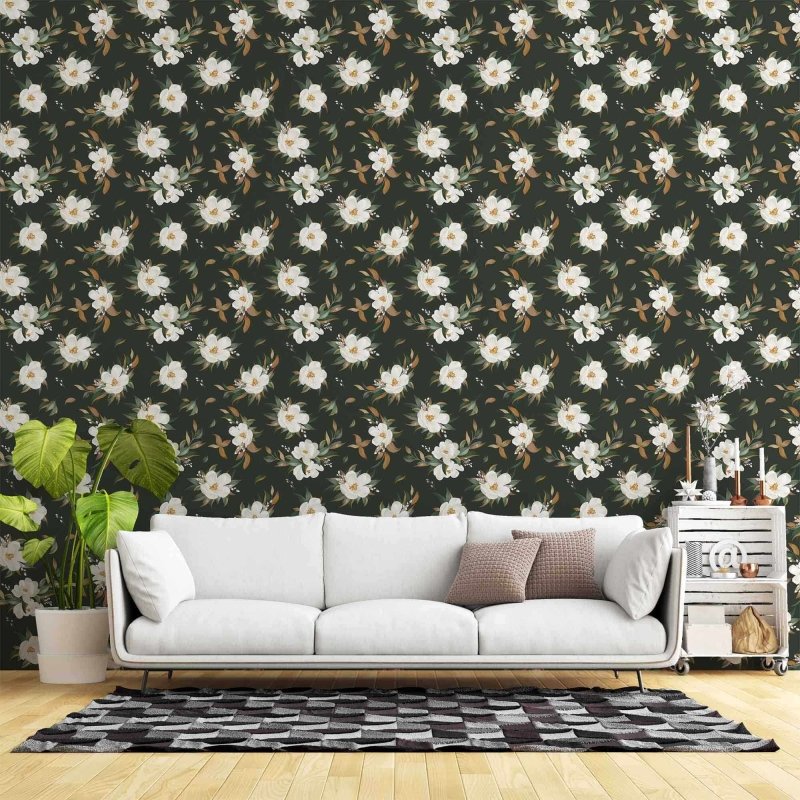 Papel de Parede Adesivo Floral N251ME - Papel na Parede