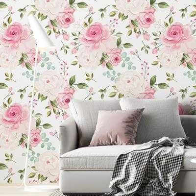 Papel de Parede Adesivo Floral N4081 - Papel na Parede
