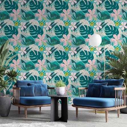 Papel de Parede Adesivo Floral N707 - Papel na Parede