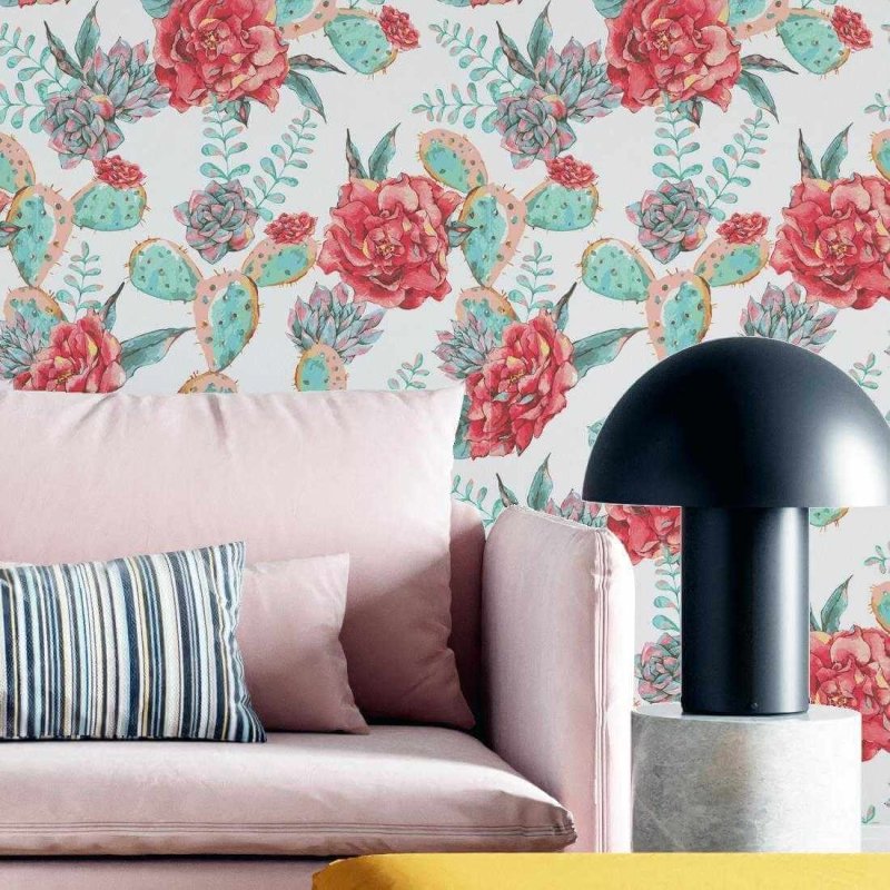 Papel de Parede Adesivo Floral N718 - Papel na Parede