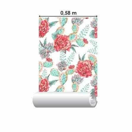 Papel de Parede Adesivo Floral N718 - Papel na Parede