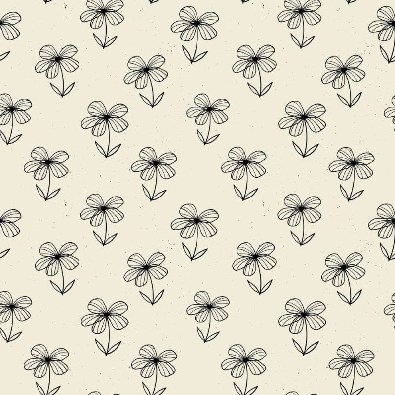 Papel de Parede Adesivo Floral Neutro N012095 - Papel na Parede