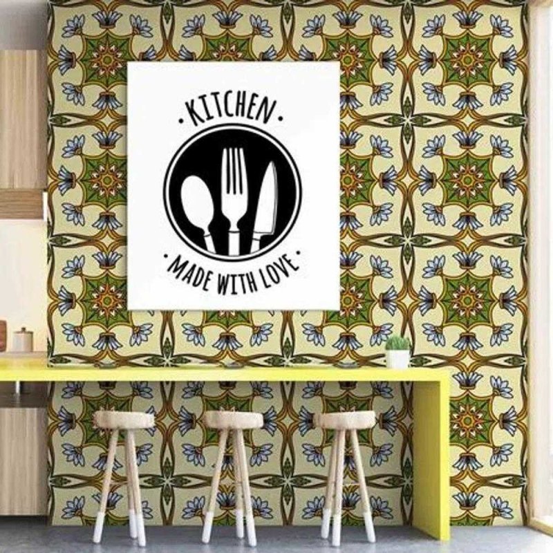 Papel de Parede Adesivo Floral Ornamental 261248339 - Papel na Parede