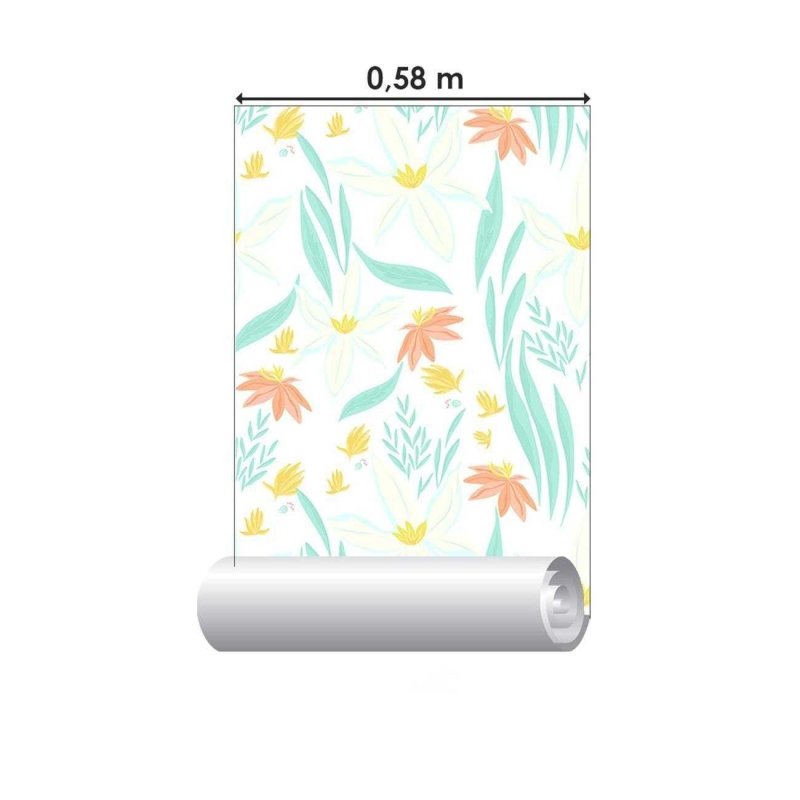 Papel de Parede Adesivo Floral Orquidea N06190 - Papel na Parede