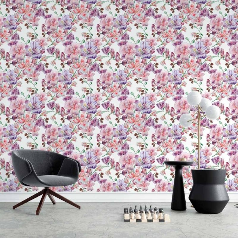 Papel de Parede Adesivo Floral Orquideas N015128 - Papel na Parede