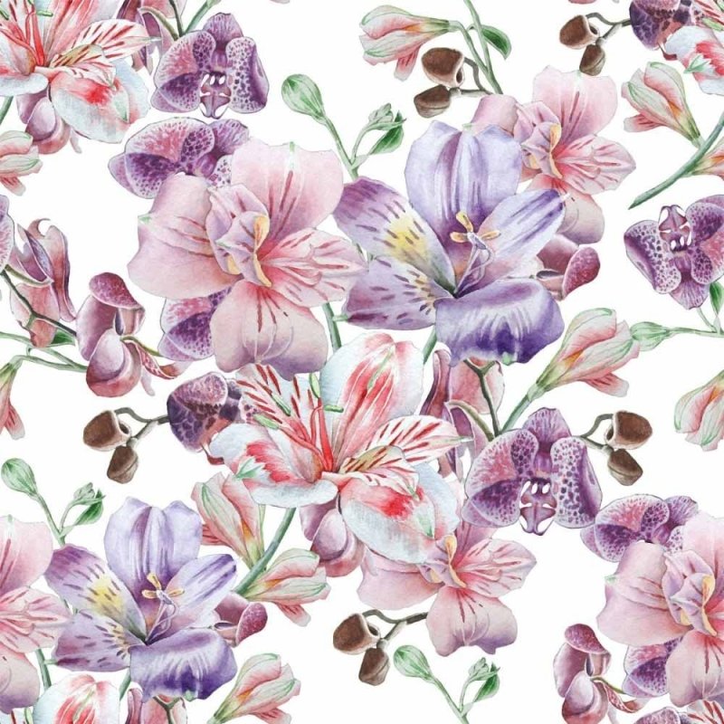 Papel de Parede Adesivo Floral Orquideas N015128 - Papel na Parede