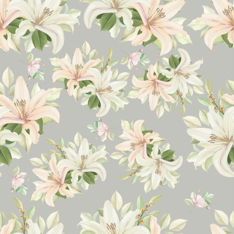 Papel de Parede Adesivo floral pastel N014059 - Papel na Parede