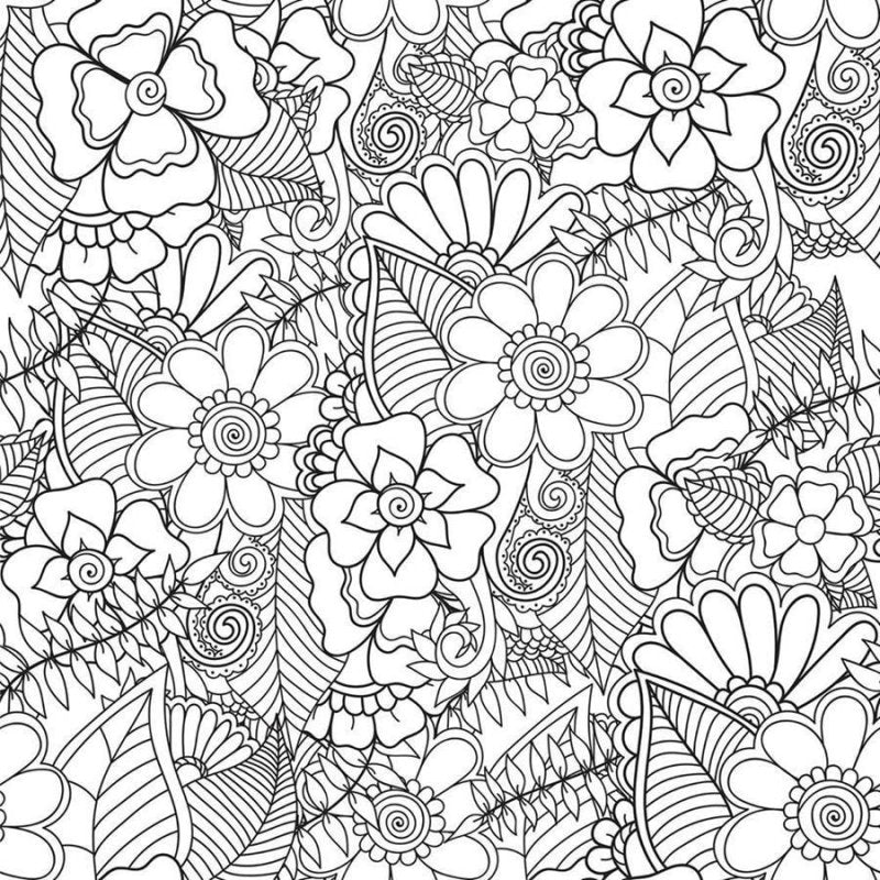 Papel de Parede Adesivo Floral Preto e Branco N010117 - Papel na Parede