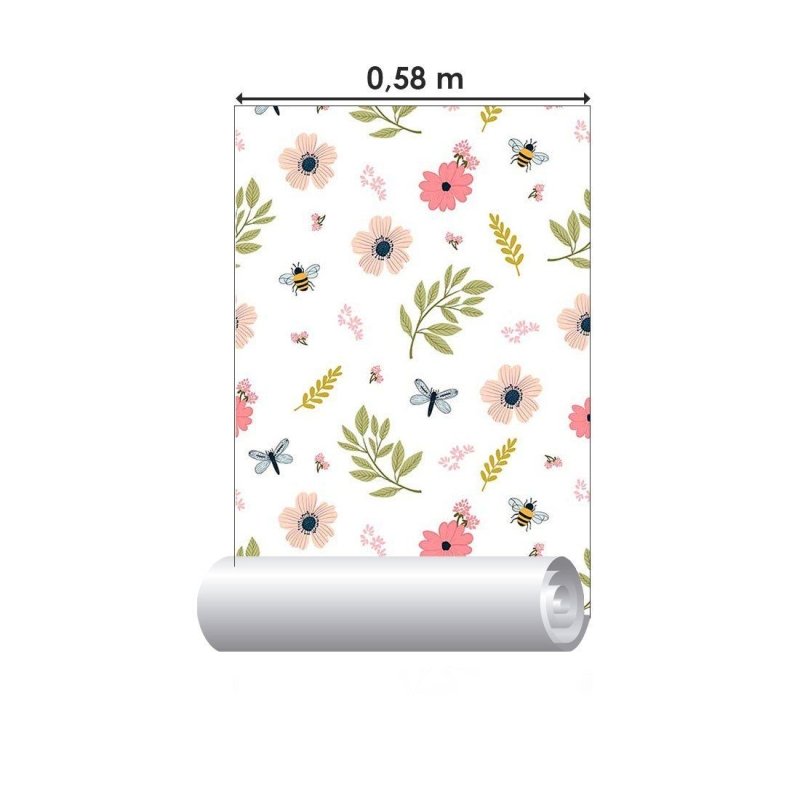 Papel de Parede Adesivo floral primavera N014054 - Papel na Parede