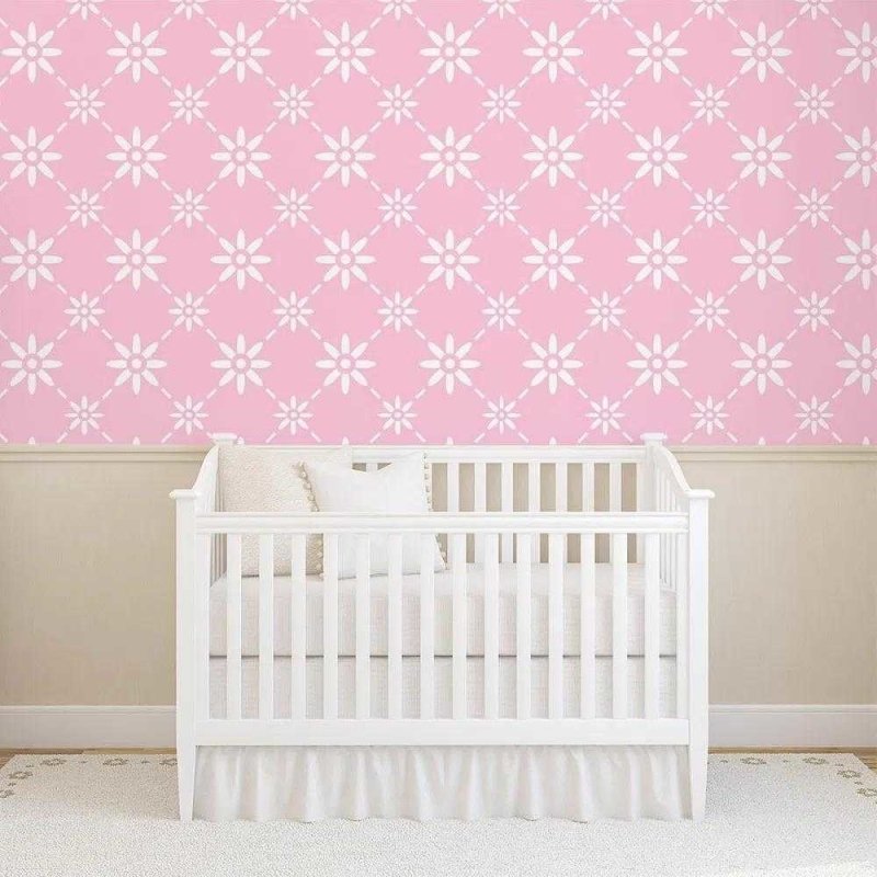 Papel de Parede Adesivo Floral Rosa 751249095 - Papel na Parede