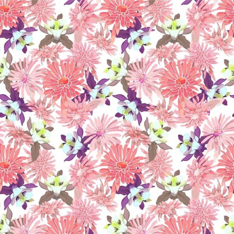 Papel de Parede Adesivo Floral Rosado N014019 - Papel na Parede