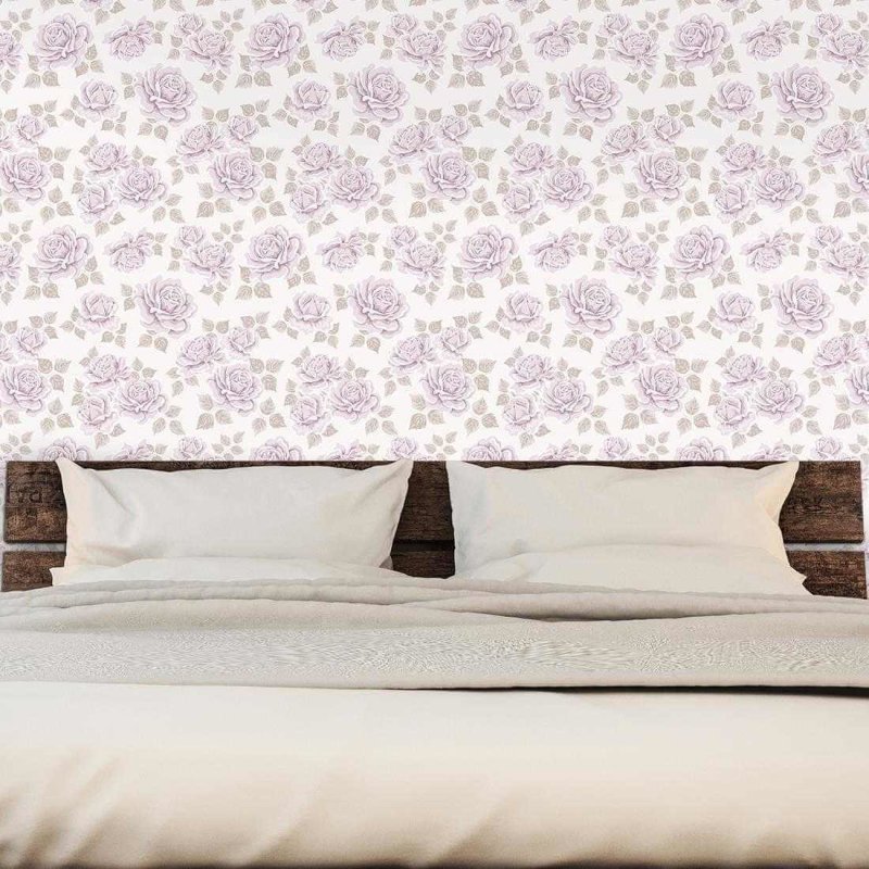 Papel de Parede Adesivo Floral Rosas 115223887 - Papel na Parede
