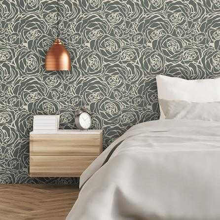Papel de Parede Adesivo Floral Rosas 122137744 - Papel na Parede