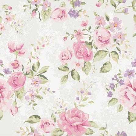 Papel de Parede Adesivo Floral Rosas 160533275 - Papel na Parede
