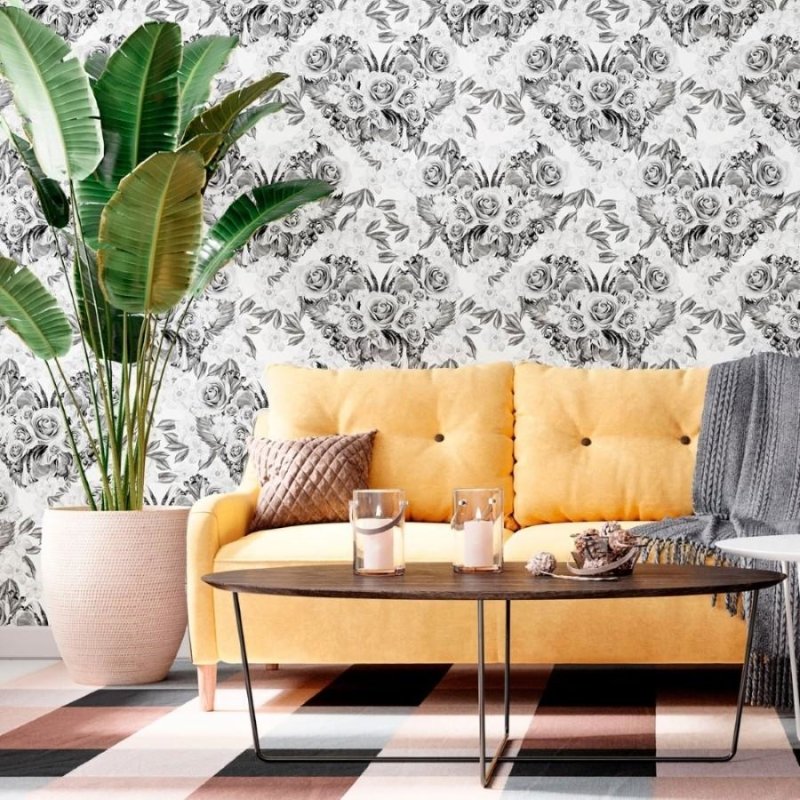 Papel de Parede Adesivo Floral Rosas N012149 - Papel na Parede