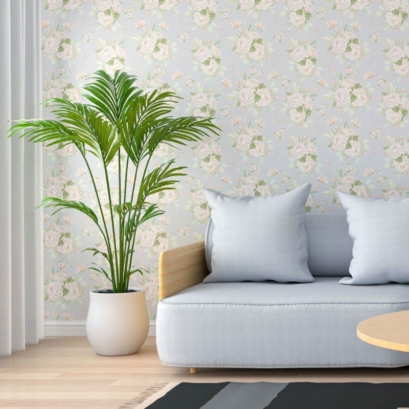 Papel de Parede Adesivo Floral Rosas N013086 - Papel na Parede