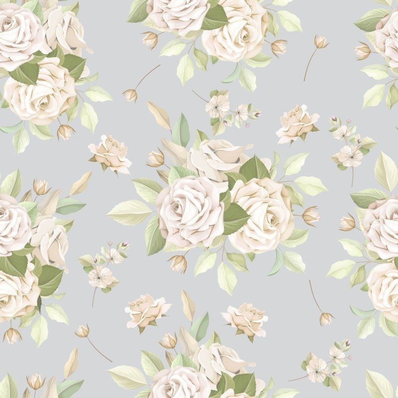 Papel de Parede Adesivo Floral Rosas N013086 - Papel na Parede