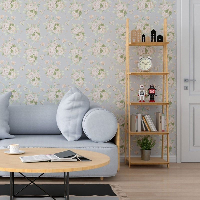Papel de Parede Adesivo Floral Rosas N013086 - Papel na Parede