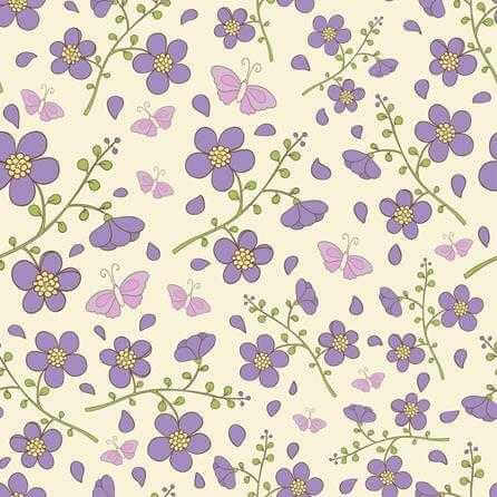 Papel de Parede Adesivo Floral Roxa 210417391 - Papel na Parede