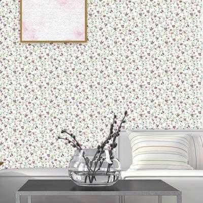 Papel de Parede Adesivo Floral Roxo 13321 - Papel na Parede