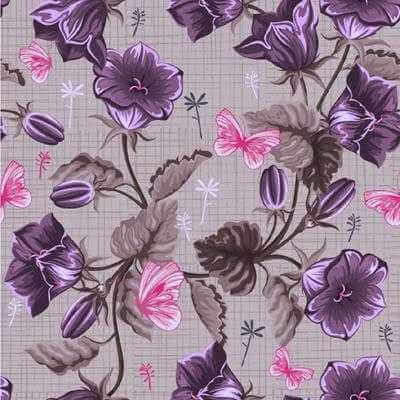 Papel de Parede Adesivo Floral Roxo 1465 - Papel na Parede