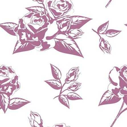 Papel de Parede Adesivo Floral Roxo 34219846 - Papel na Parede