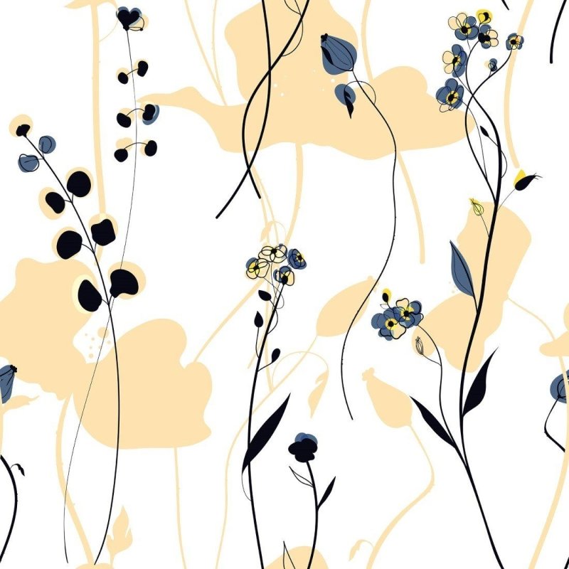 Papel de Parede Adesivo Floral Scandinavian N013294 - Papel na Parede