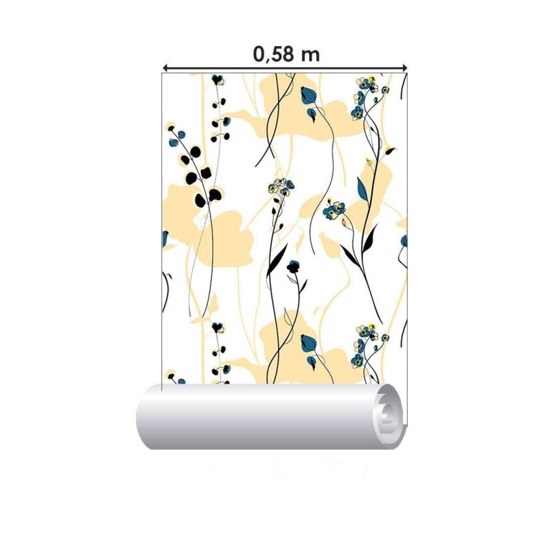 Papel de Parede Adesivo Floral Scandinavian N013294 - Papel na Parede