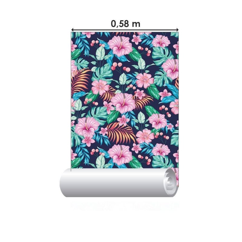 Papel de Parede Adesivo Floral Tropical N015043 - Papel na Parede