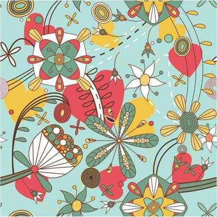 Papel de Parede Adesivo Floral Verde 1222 - Papel na Parede