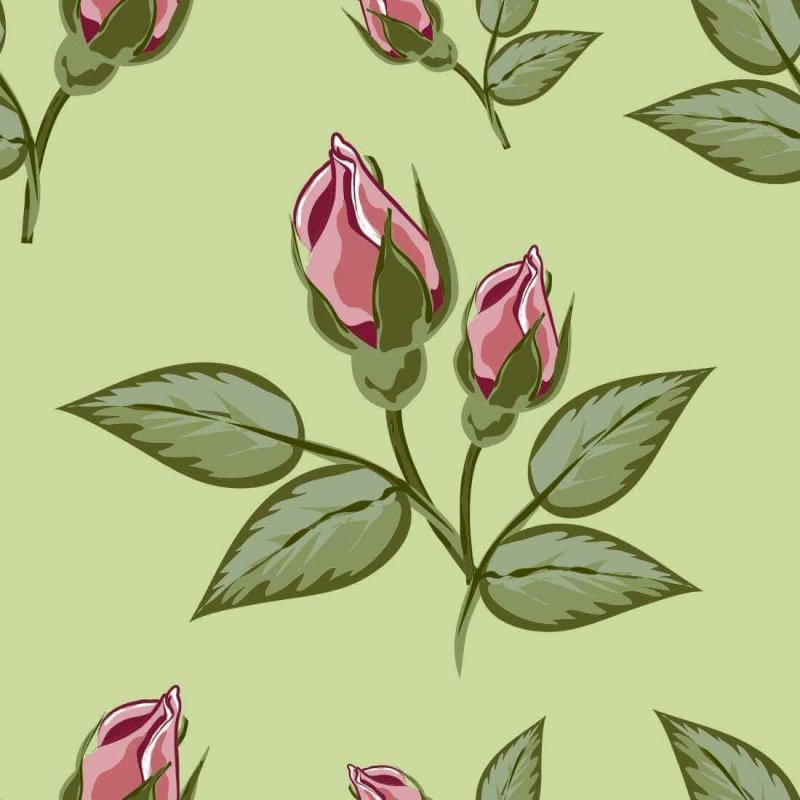 Papel de Parede Adesivo Floral Verde 74786309 - Papel na Parede