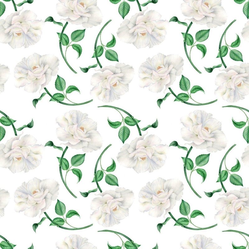 Papel de Parede Adesivo Flores Brancas N012143 - Papel na Parede