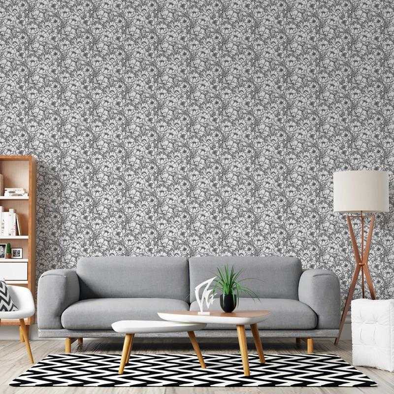 Papel de Parede Adesivo Flores de Primavera Colorir N05067 - Papel na Parede