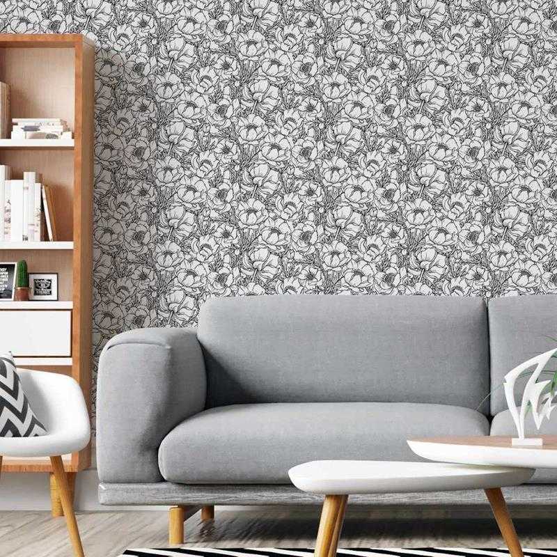 Papel de Parede Adesivo Flores de Primavera Colorir N05067 - Papel na Parede