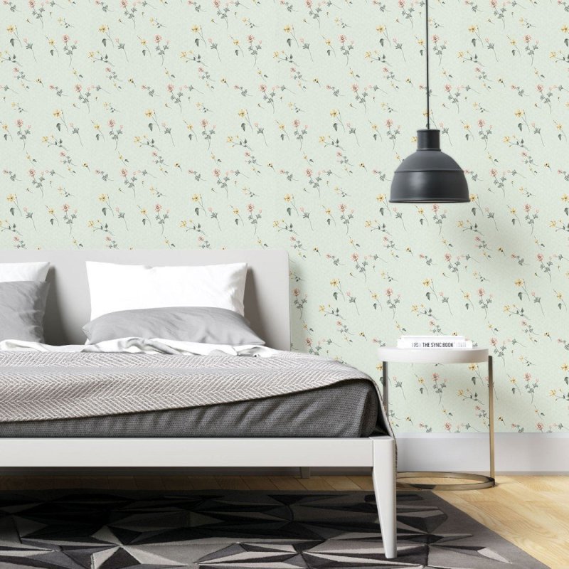 Papel de Parede Adesivo Flores do Campo N019009 - Papel na Parede