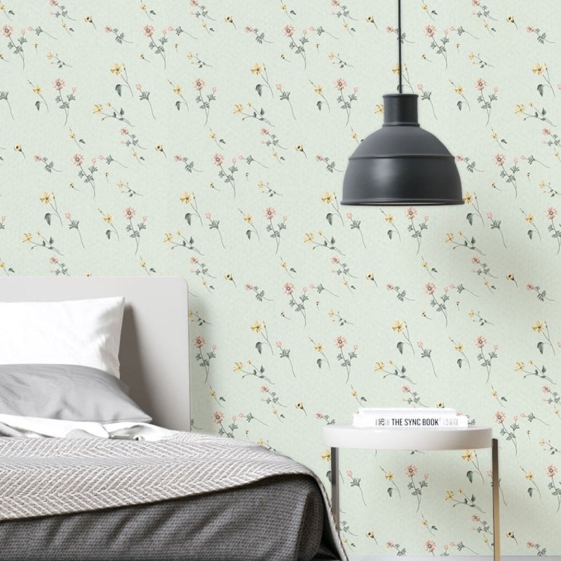 Papel de Parede Adesivo Flores do Campo N019009 - Papel na Parede