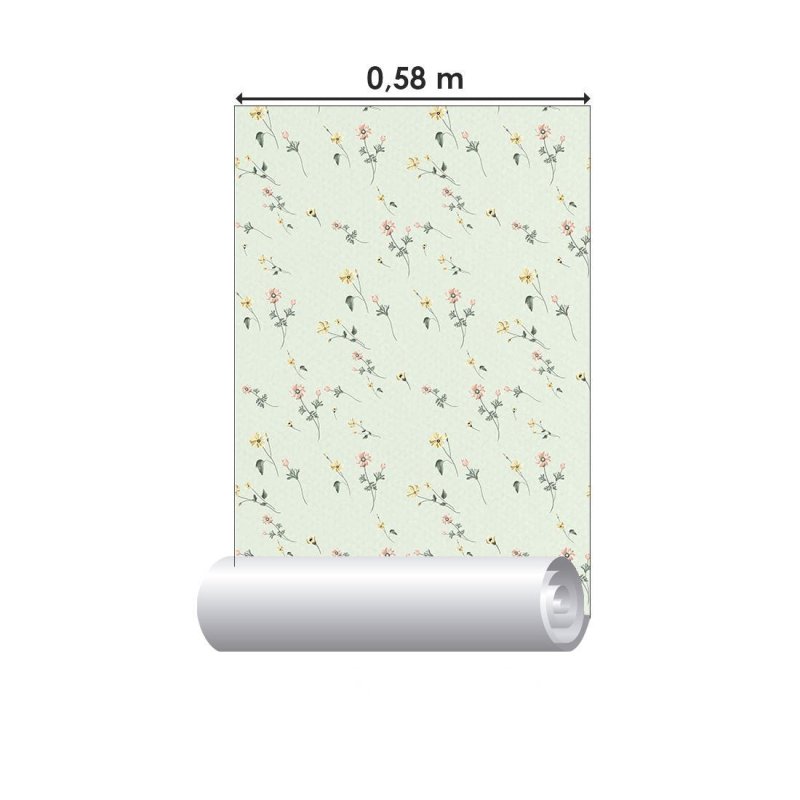 Papel de Parede Adesivo Flores do Campo N019009 - Papel na Parede