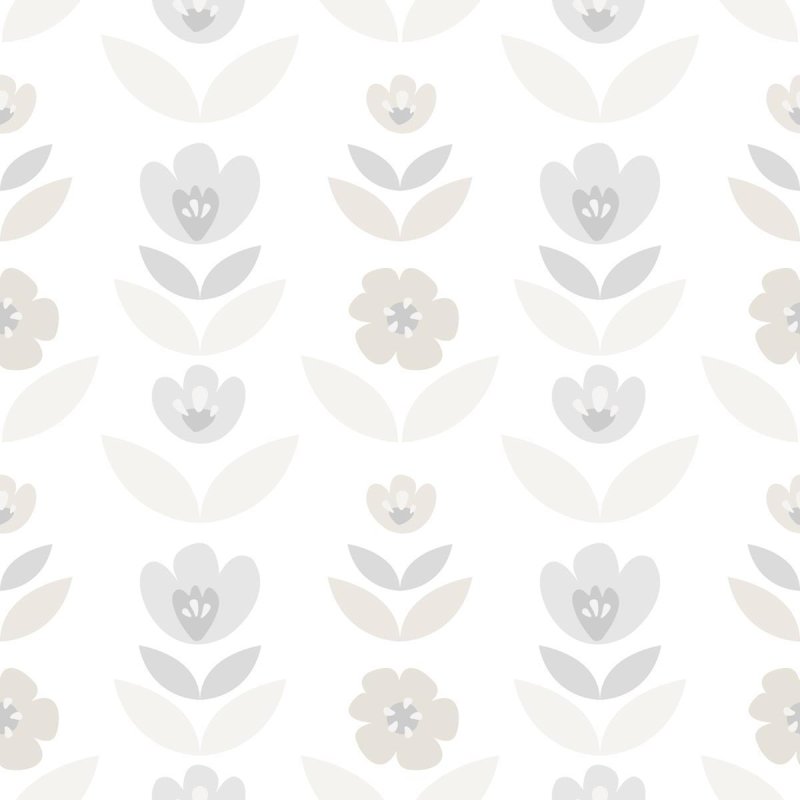 Papel de Parede Adesivo Flores e Folhas Minimalista N09057 - Papel na Parede