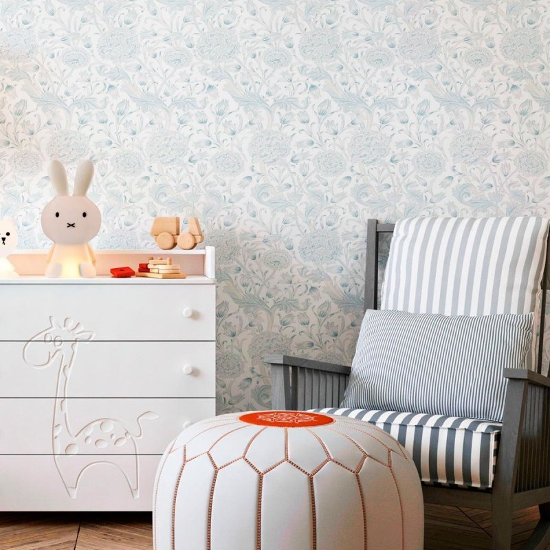 Papel de Parede Adesivo Flores e Folhas N010148 - Papel na Parede