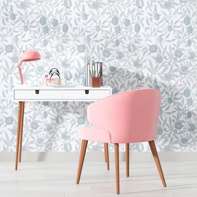 Papel de Parede Adesivo Flores e Folhas N010149 - Papel na Parede