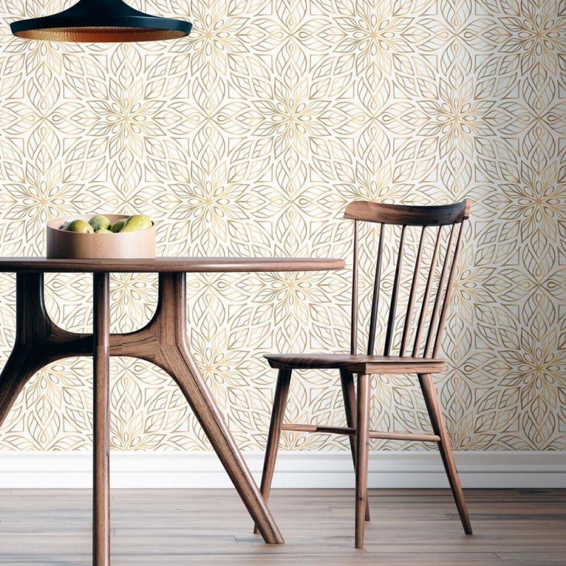 Papel de Parede Adesivo Flores geométricas N08164 - Papel na Parede