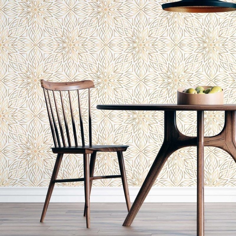 Papel de Parede Adesivo Flores geométricas N08164 - Papel na Parede