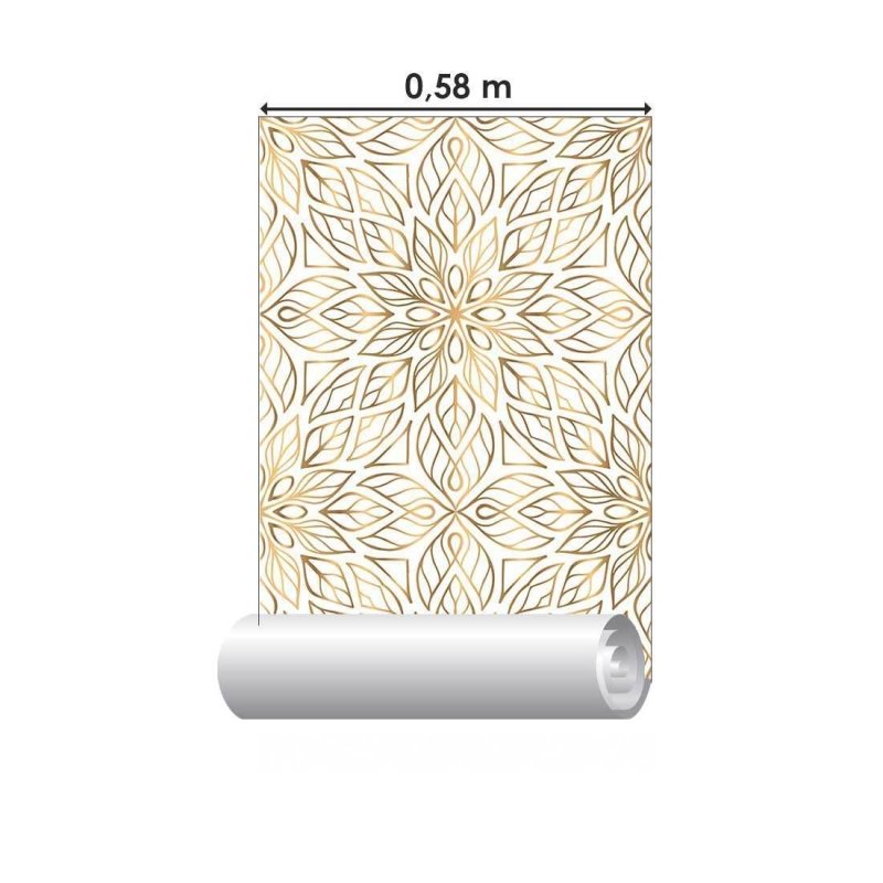 Papel de Parede Adesivo Flores geométricas N08164 - Papel na Parede
