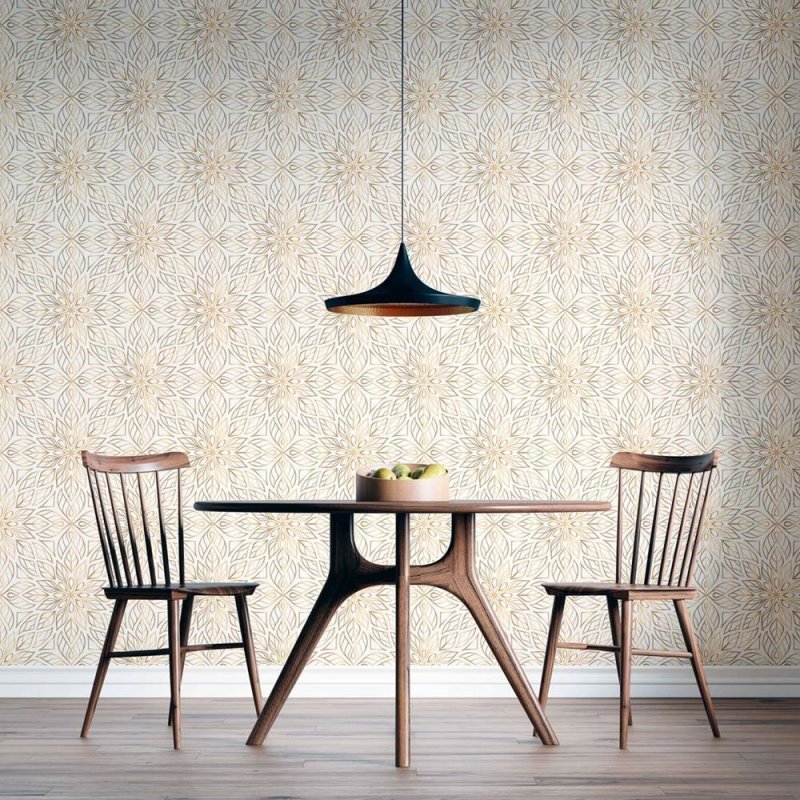 Papel de Parede Adesivo Flores geométricas N08164 - Papel na Parede