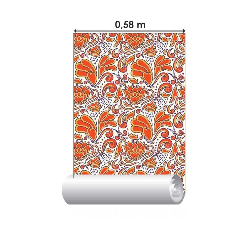 Papel de Parede Adesivo Flores Indianas N04249 - Papel na Parede