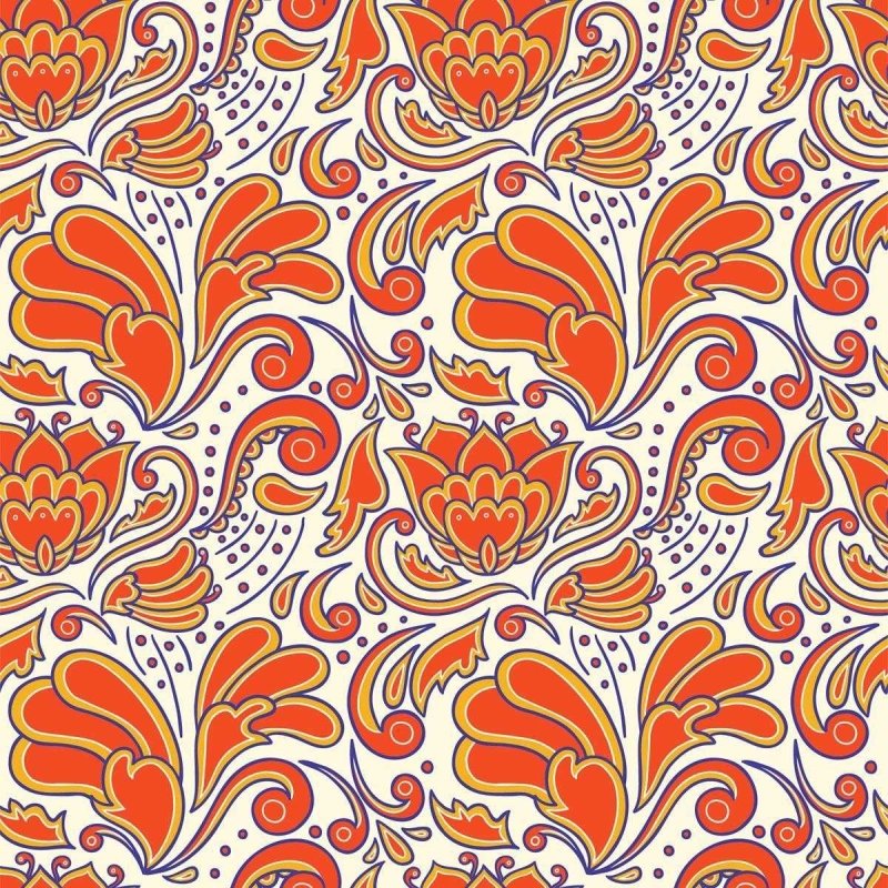 Papel de Parede Adesivo Flores Indianas N04249 - Papel na Parede